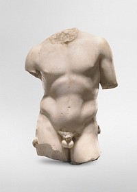 Naked man sculpture, Nude Male Torso. Original from The Getty. Digitally enhanced by rawpixel.