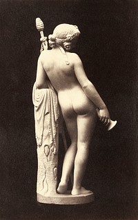 Erotic vintage sculpture naked woman (1859). Original from The MET Museum. Digitally enhanced by rawpixel.