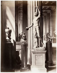 Naked Greek man sculpture, Satyr at British Museum (ca. 1869–1872) by Stephen Thompson. Original from The MET Museum. Digitally enhanced by rawpixel.