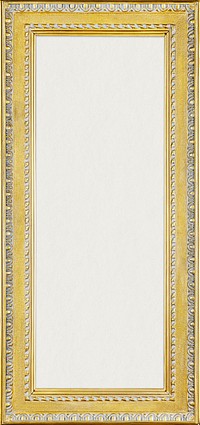 Antique gold ornate picture frame psd