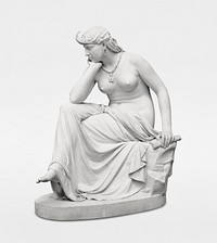 Marble young woman nude sculpture