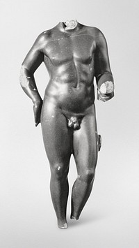 Roman nude sculpture, Statue of a boy (1st century A.D.). Original from The MET Museum. Digitally enhanced by rawpixel.