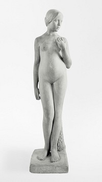 Standing nude sculpture, At the Threshold (carved 1919–20) by Edith Woodman Burroughs. Original from The MET Museum. Digitally enhanced by rawpixel.