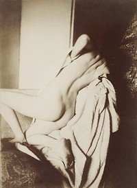 Nude woman vintage photo, After the Bath, Woman Drying Her Back (1896) by <a href="https://www.rawpixel.com/search/Edgar%20Degas?sort=curated&amp;page=1">Edgar Degas</a>. Original from The Getty. Digitally enhanced by rawpixel.