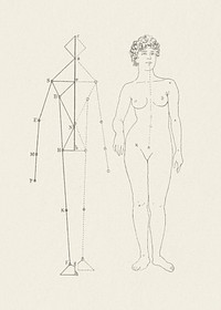 Reproductie van een ontwerp van een vrouwelijk naakt met geheven handen door Cornelia Paczka (1894&ndash;1989) by anonymous. Original from The Rijksmuseum. Digitally enhanced by rawpixel.