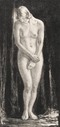Staande naakte vrouw (1929) by Simon Moulijn. Original from The Rijksmuseum. Digitally enhanced by rawpixel.