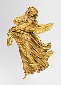 Antique woman gilt bronze bronze sculpture