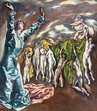 The Vision of Saint John (ca. 1608&ndash;1614) by El Greco (Domenikos Theotokopoulos). Original from The MET Museum. Digitally enhanced by rawpixel.