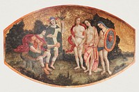 Naked lady vintage art, Judgment of Paris (ca. 1509) by Pinturicchio. Original from The MET Museum. Digitally enhanced by rawpixel.
