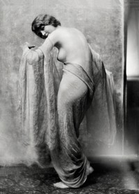 Nude photography of naked woman: Portrait Photograph of Irene Marcellus (1915) by Arnold Genthe. Original from Library of Congress. Digitally enhanced by rawpixel.