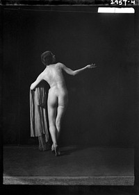Nude photography of naked woman: Portrait Photograph of Miss Seibel Ernani (1919) by Arnold Genthe. Original from Library of Congress. Digitally enhanced by rawpixel.