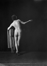 Nude photography of naked woman: Portrait Photograph of Miss Seibel Ernani (1919) by Arnold Genthe. Original from Library of Congress. Digitally enhanced by rawpixel.