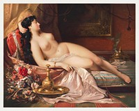 Sensual nude portrait: Sleeping beauty (ca. 1870&ndash;1873). Original from Library of Congress. Digitally enhanced by rawpixel.