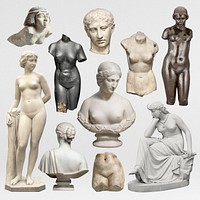 Antique nude mockup statue sculpture collection