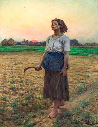 The Song of the Lark (1884) by Jules Adolphe Breton. Original from The Art Institute of Chicago. Digitally enhanced by rawpixel.