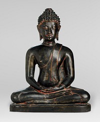 Vintage meditating Buddha Shakyamuni psd sculpture