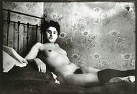 Reclining Nude. Portret van een liggend vrouwelijk naakt (ca. 1890&ndash;1910) by George Hendrik Breitner. Original from The Rijksmuseum. Digitally enhanced by rawpixel.
