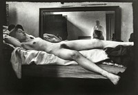 Reclining Nude. Portret van een vrouwelijk naakt met in de spiegel de fotograferende (ca. 1890&ndash;1910) by George Hendrik Breitner. Original from The Rijksmuseum. Digitally enhanced by rawpixel.