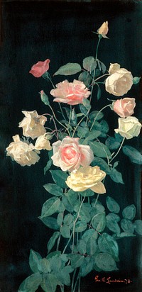 Roses (1878) by George Cochran Lambdin. Original from The MET Museum. Digitally enhanced by rawpixel.