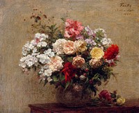 Summer Flowers (1880) in high resolution by Henri Fantin&ndash;Latour. Original from The MET Museum. Digitally enhanced by rawpixel.