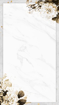 Marble textured rectangle frame mobile phone wallpaper vector