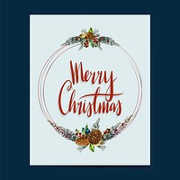 Merry Christmas card vector