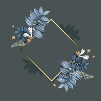 Empty floral frame design vector