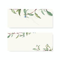 Set of botanical background designs