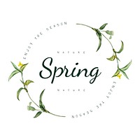 Nature spring logo design vector