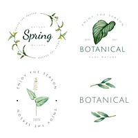 Nature and plant logo vector set