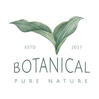 Botanical pure nature logo vector