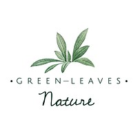 Green leaves nature logo vector
