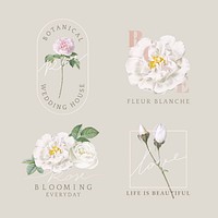 Florist branding logo collection illustration