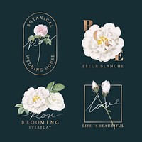 Florist branding logo collection vector