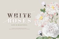 Floral wedding invitation mockup illustration