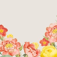 Blooming floral background design illustration