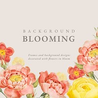 Blooming floral background design vector