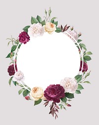 Floral wedding invitation mockup illustration