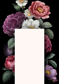 Beautiful hand drawn flower themed invitation card template
