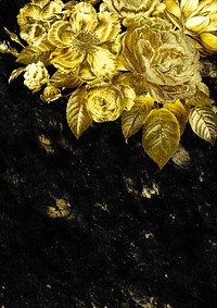 Golden roses themed border template