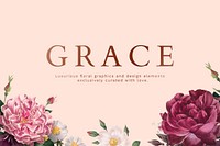 Floral grace rose themed banner