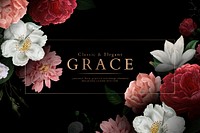 Floral grace rose themed banner vector