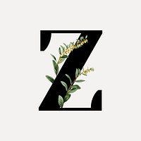 Botanical capital letter Z vector