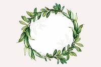 Tropical botanical wreath design vector