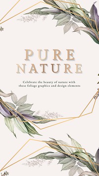 Pure nature frame design illustration