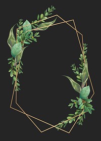 Tropical botanical frame design vector