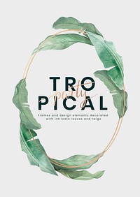 Tropical party white poster vector