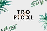 Tropical party white poster vector