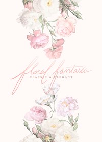 Elegant floral frame design vector