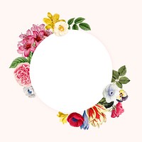 Floral themed copy space frame